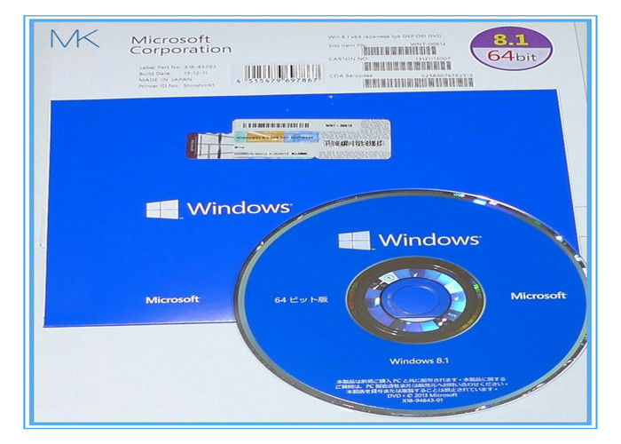 Oryginalny Windows Product Key 8.1 Robocza 32bit 64bit OEM PKC COA Liciense karty