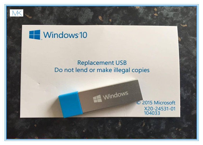 Sealed Microsoft Windows 10 System operacyjny USB 3.0 32/64 Bit Full Version FQC-08788 Detal