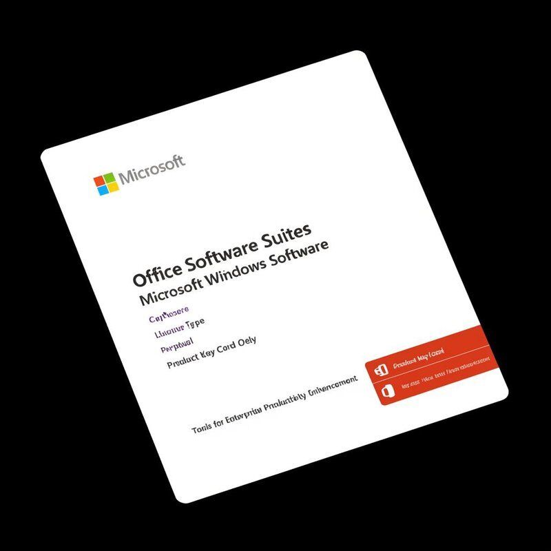 Office Software Suites Microsoft Windows Licencja oprogramowania Typ Perpetual Product Key Card Tylko narzędzia do poprawy wydajności przedsiębiorstwa
