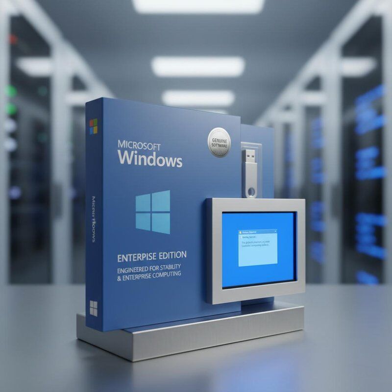 Oprogramowanie Microsoft Windows, w tym domyślny edytor tekstowy Notepad, zaprojektowane w celu zapewnienia stabilnej platformy komputerowej dla przedsiębiorstw