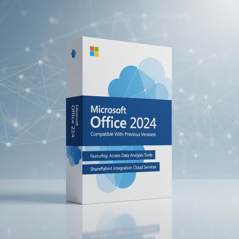 Kompatybilny z poprzednimi wersjami Microsoft Office 2024 z narzędziami do analizy danych Access i usługami w chmurze SharePoint